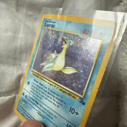 Pokemon TCG Lapras Fossil Holo Unlimited Rare Card 10/62 HP Condition - Image 4