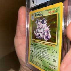 Pokemon TCG Nidoking Base Set Holo Unlimited Holo Rare Card 11/102 1999 CGC 9 - Image 5