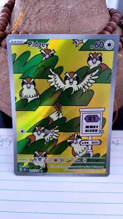 Pidgey 207/197 Obsidian Flames Illustration Rare Card Near Mint NM Condition - Image 1