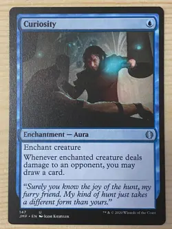 Curiosity Blue Draw Magic The Gathering MTG Single X1 Card NM Jumpstart Tempo - Image 1