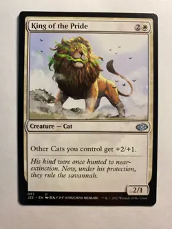 King of the Pride MTG Jumpstart 2022 NM Card Commander Magic Anime X1 Single Cat - Image 1
