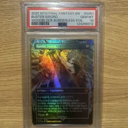 2025 MTG Final Fantasy Buster Sword Woodblock Borderless Foil #0351 PSA 10 - Image 1