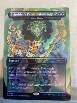 Beholder's Petrification Ray - Blood Money (Rainbow Foil) - Secret Lair Drop - Image 1