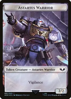 Astartes Warrior - Robot Surge Foil Double Sided Token 40k MTG NM - Image 1
