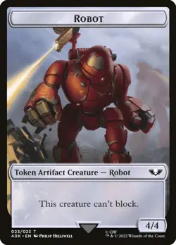 Astartes Warrior - Robot Surge Foil Double Sided Token 40k MTG NM - Image 2