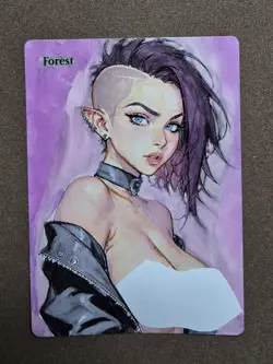 Mtg Altered Art Hand Painted Anime - Image 1