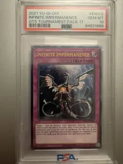SALE Infinite Impermanence PSA 10 OP17-EN002 Ultimate Rare Ulti Yugioh POP 2! - Image 1