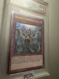 SALE Infinite Impermanence PSA 10 OP17-EN002 Ultimate Rare Ulti Yugioh POP 2! - Image 2