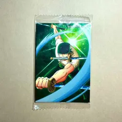 Roronoa Zoro - No.2 R - SEALED One Piece Wafer Card Bandai Japanese B33 LL - Image 1