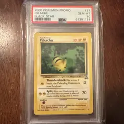 Pikachu 27/53 WOTC Black Star Promo Card PSA 10 Regular - Image 1