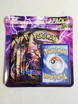 TCG Lightning Set of 4 Packs + 1 Bonus Card - New/Sealed - Image 2