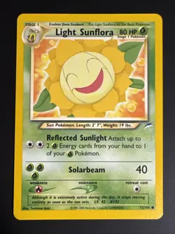 Light Sunflora 72/105 Neo Destiny - Common Pokemon Card - NM - Image 1