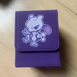 Purple Mewtwo Deck Box Pokemon Tcg Trading Card Game Magnetic Clasp - Image 1