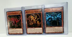 Konami LDK2 Limited Edition God Cards Lot: Slifer, Ra, Obelisk. Yu-Gi-Oh - Image 1