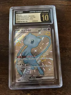 CGC 10 Pristine Mew ex Shiny 327/190 SSR Shiny Treasure ex sv4a Pokemon Card - Image 1