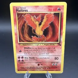 Moltres Non Holo 27/62 Fossil Pokemon Card HP - Image 1
