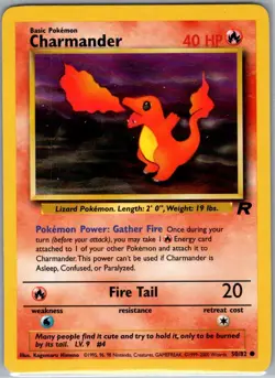 Charmander 50/82 Non Holo Team Rocket - Pokemon Card - NM - Image 1