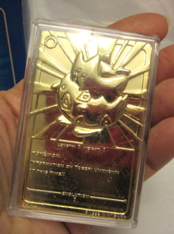 VTG Togepi Pokemon Gotta Catch em' All, 23k Gold Plated Trading Card in Box - Image 4