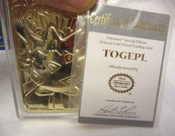 VTG Togepi Pokemon Gotta Catch em' All, 23k Gold Plated Trading Card in Box - Image 5