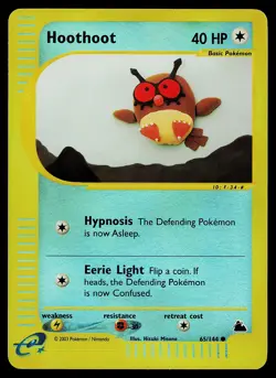 Pokemon Card - Hoothoot Skyridge 65/144 Common Reverse Holo - Image 1