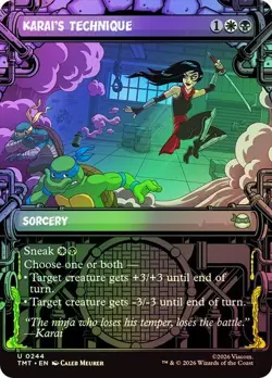 NM Showcase Foil Karai's Technique, MTG, TMNT, Magic the Gathering, 244 - Image 1