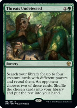 Threats Undetected Dominaria United NM -Off Center- MTG Magic DNA GAMES - Image 1