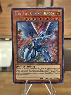 Blue-Eyes Shining Dragon 1st Ed Secret Rare LCKC-EN008 Yu-Gi-Oh! Free Shipping! - Image 1