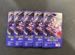 Lot of 5 One Piece OP-14 The Azure Sea's Seven Sleeved Booster Packs English - Image 1