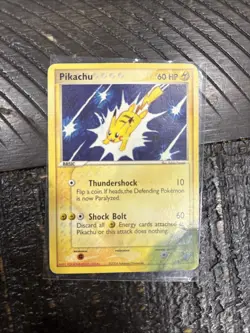 Pokemon Pikachu Card 5/5 Kids WB Creator Art Contest Bottom Right Stain MP - Image 1