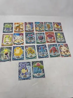 Pokemon 1999 Topps TV Animation Card Lot 20 Cards Wartortle Ivysaur Kadabra - Image 1