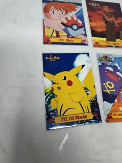 Pokemon 1999 Topps TV Animation Card (6) Lot Pikachu Misty Brock Arbok Holo - Image 2