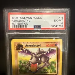 Aerodactyl - Fossil Set 16/62 Pokemon Card 1st Edition - PSA 6 EX-MT - Non Holo - Image 2