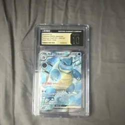 Pokemon Blastoise ex 186/165 Card 151 Super Rare Holo CGC 10 Japanese - Image 1