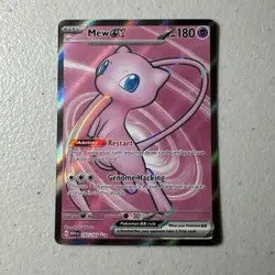 Pokemon Mew Ex Ultra Rare Full Art Holo Card Scarlet & Violet 151 193/165 - Image 1