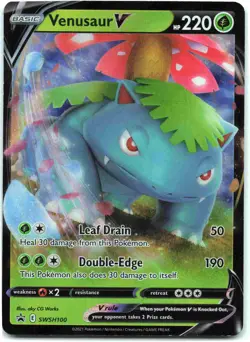 Venusaur V - Promo SWSH: Sword & Shield Promo Cards SWSD Grass Holo SWSH100 LP - Image 1