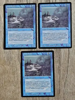 MTG - (X4) Sea Serpent, 3 Revised one 4th Edition, & (x3) Giant Shark, The Dark. - Image 3