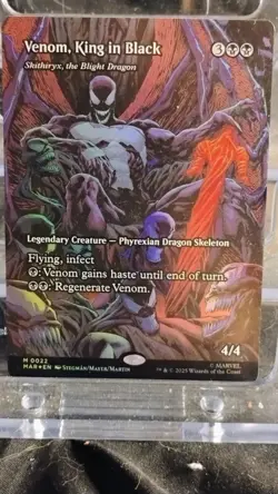 Venom – King in Black Borderless #0022 MTG Mythic Foil Spider-Man - Image 1