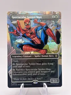Spectacular Spider-Man 0014 Borderless Foil Marvel's Spider-Man SPM MTG NM - Image 1