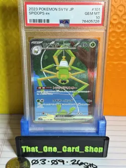 2023 Pokemon Svi En Scarlet & Violet - SPIDOPS - Ex PSA 10 GEM MINT 💎 RARE!🔥 - Image 1