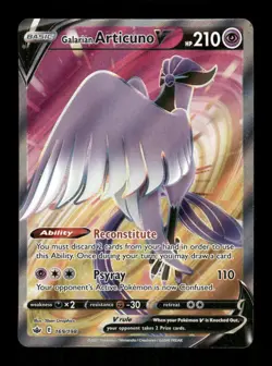 Pokemon Galarian Articuno V (Full Art) Ultra Rare SWSH06: Chilling Reign 169/198 - Image 1