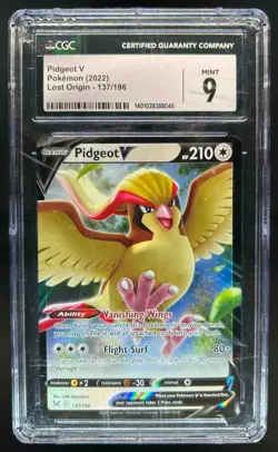 2022 Pokemon SWSH Lost Origin Pidgeot V Holo #137/196 CGC 9 - Image 1
