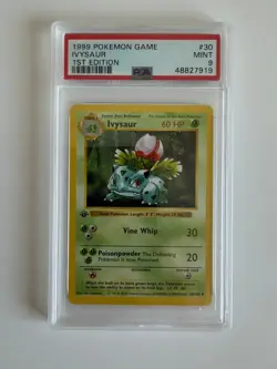1999 POKEMON BASE SET 1ST EDITION #30 IVYSAUR PSA 9 - Image 1