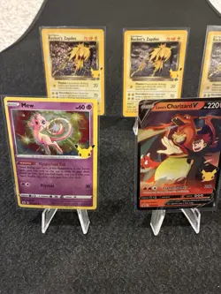 Pokemon Celebrations Lot + Rocket's Zapdos Mew Lance’s Charizard V SWSH133 NM - Image 2