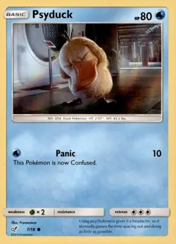 Pokemon Psyduck Holo Common 7/18 Detective Pikachu Basic 80 HP English Card - Image 1