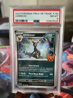 2024 Pokemon Trick or Trade Umbreon #130 in a PSA 8! 💎 Bid Now! - Image 1