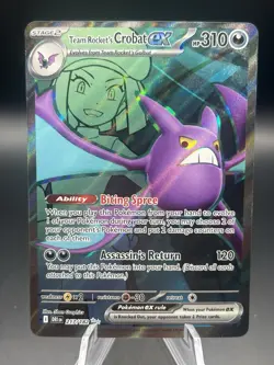 Team Rocket's Crobat ex 217/182 Sv10: Destined Rivals Full Art Pokemon TCG - Image 1