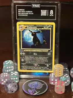 Pokemon TCG Umbreon Neo Discovery Holo Rare TAG 8 - Image 1