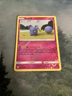 NM-Mint Azurill - 146/236 - Common - Reverse Holo Pokemon Cosmic Eclipse - Image 1