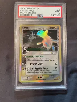 2005 Pokemon EX Delta Species Latios Holo #9 - PSA 9 MINT - Image 1