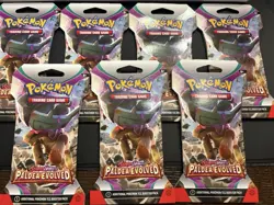 Pokemon TCG Paldea Evolved Sleeved Booster Packs, Lot of 7, Sealed New - Image 2